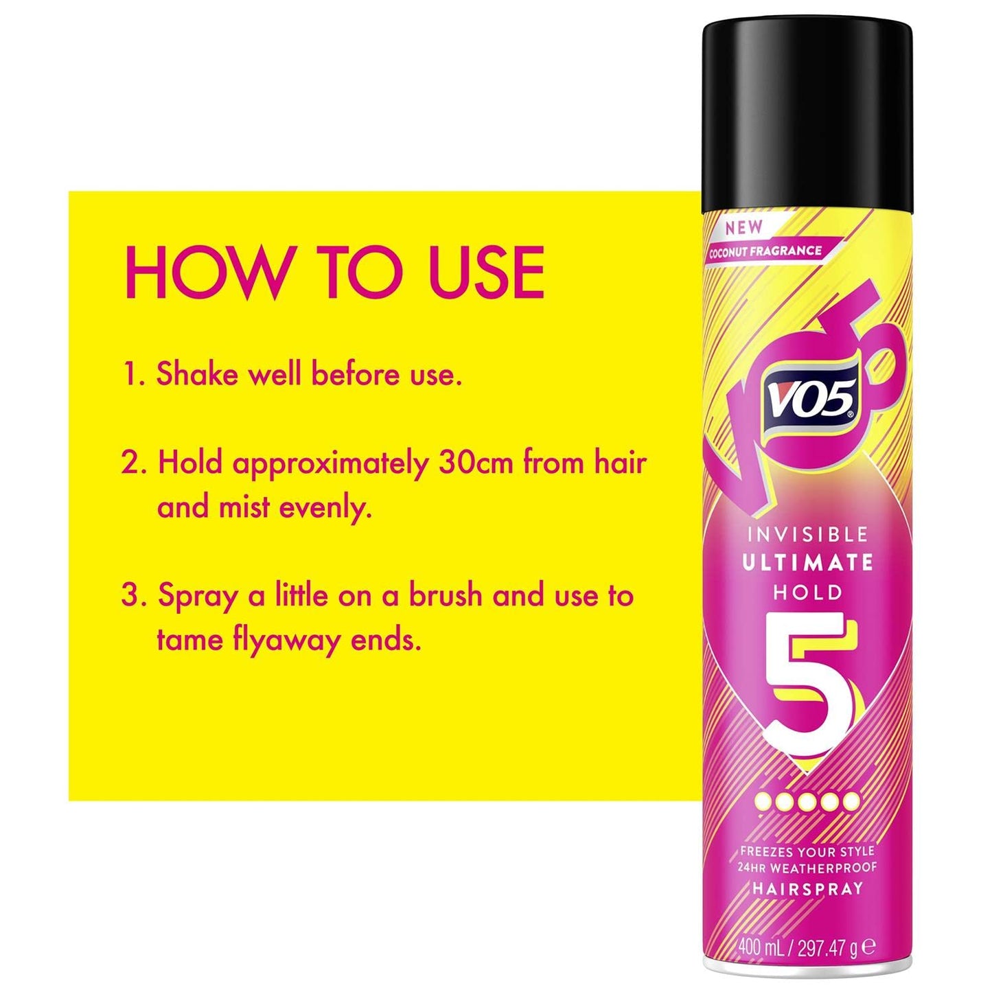 Vo5 Ultimate Hold Hair Spray, 400ml
