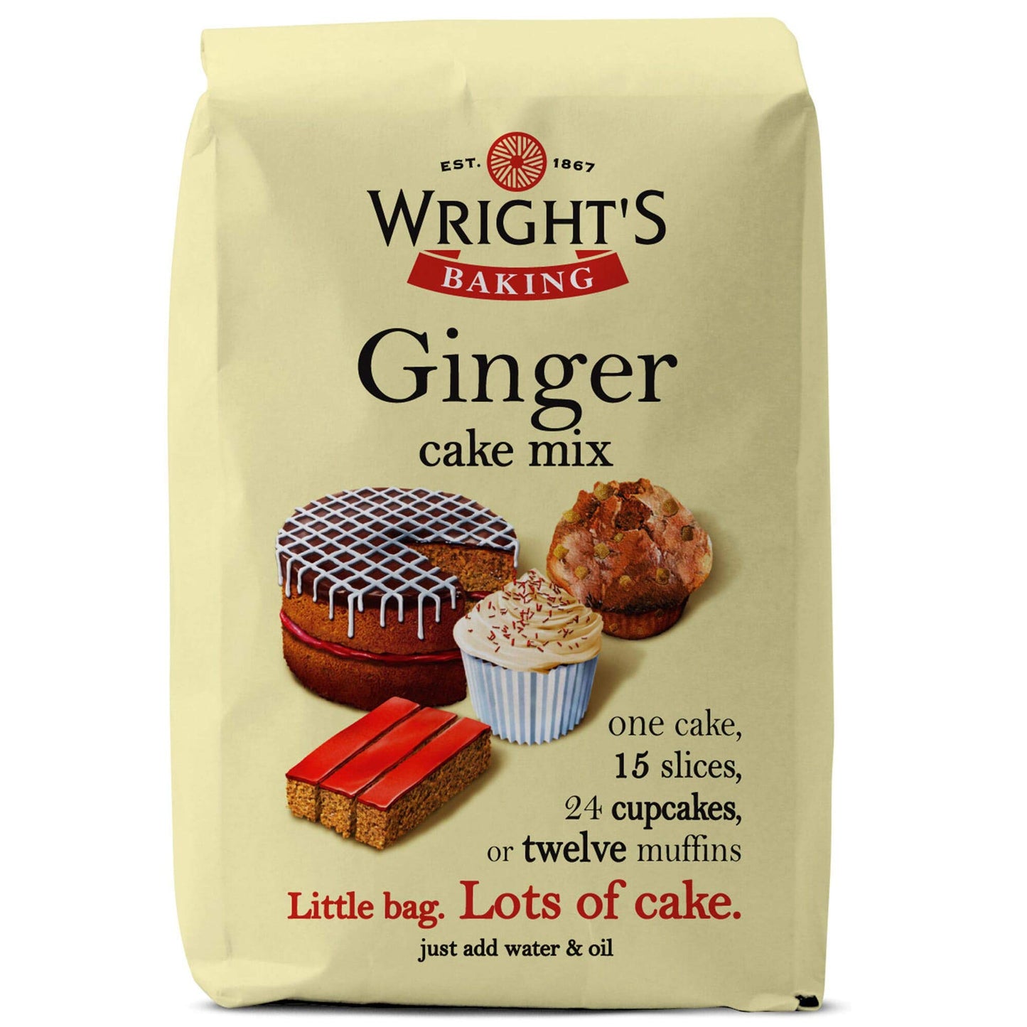 Wrights Baking Ginger Cake Mix - 5x500g