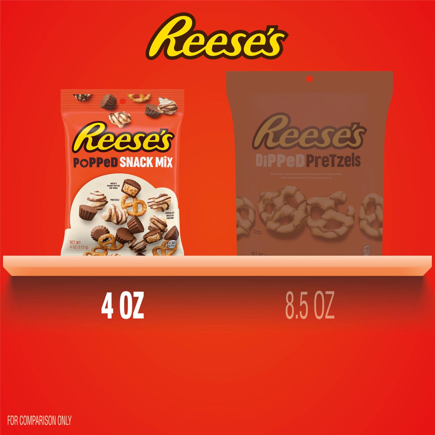 REESE'S, Popped Milk Chocolate Peanut Butter Snack Mix 113g