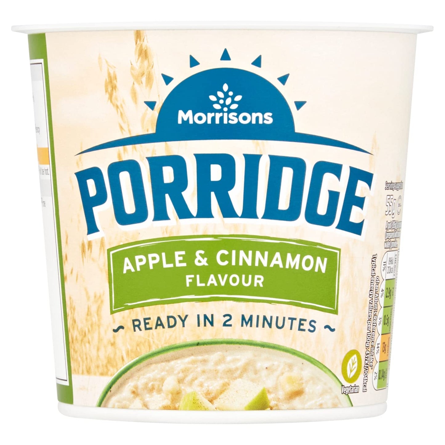 Morrisons Apple and Cinnamon Porridge, 55g
