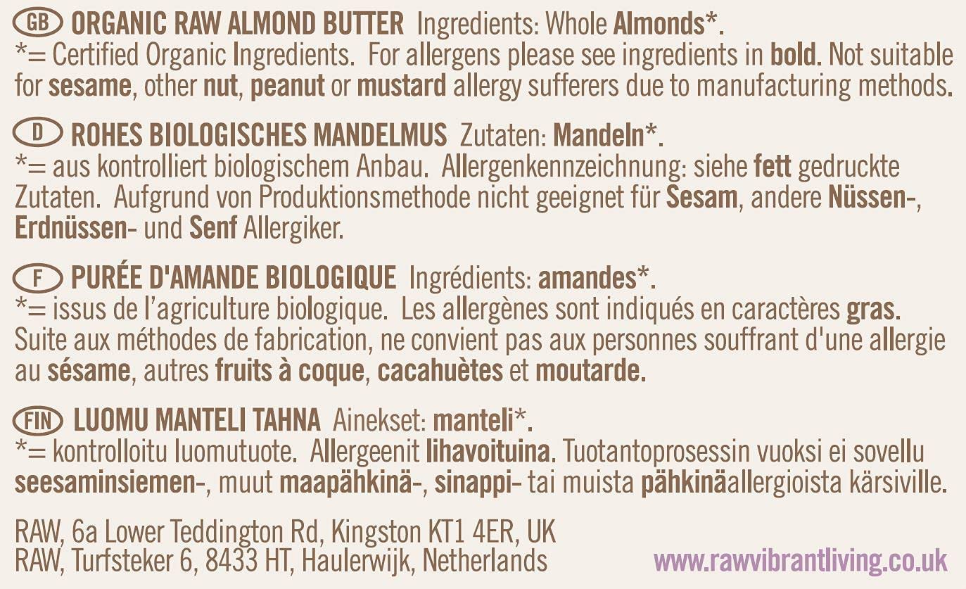Raw Health Whole Almond Butter, 170g