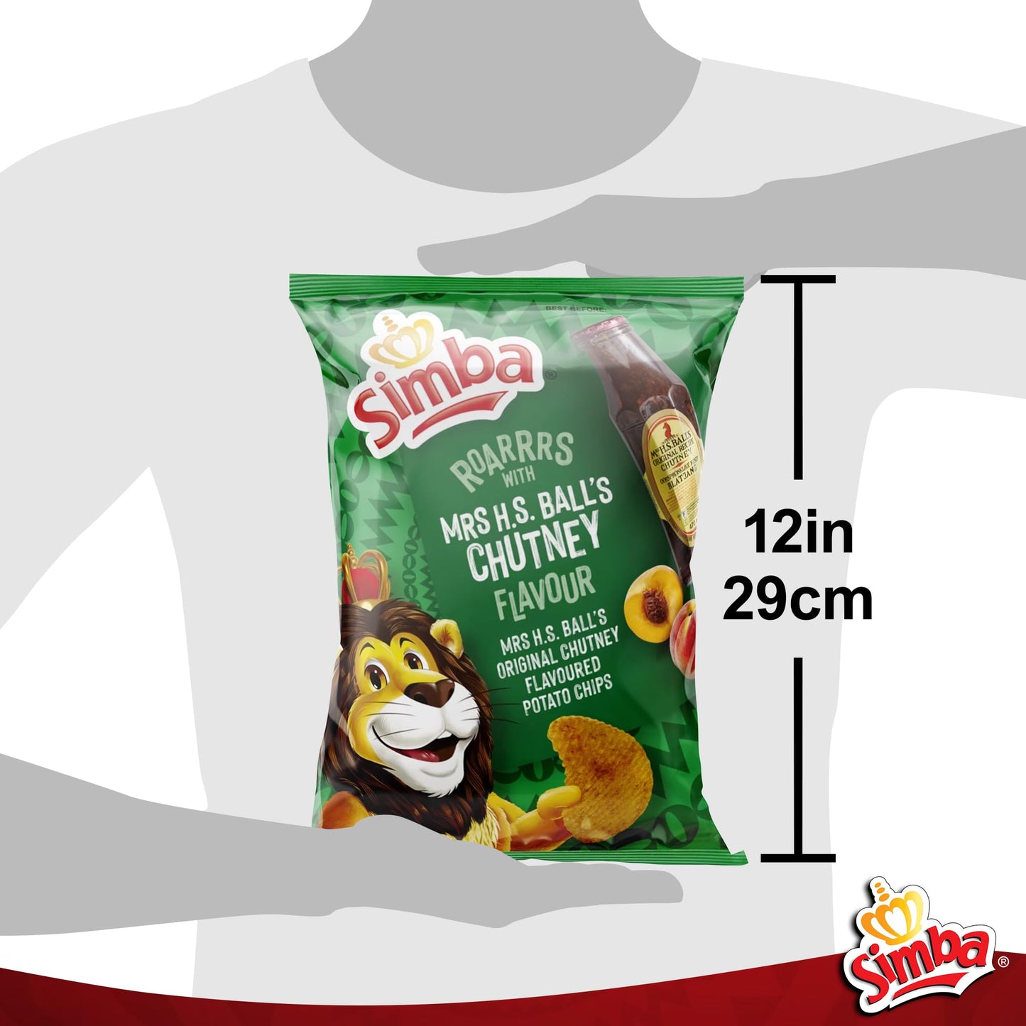 Simba LARGE Potato Chips Mrs Balls Chutney 120g
