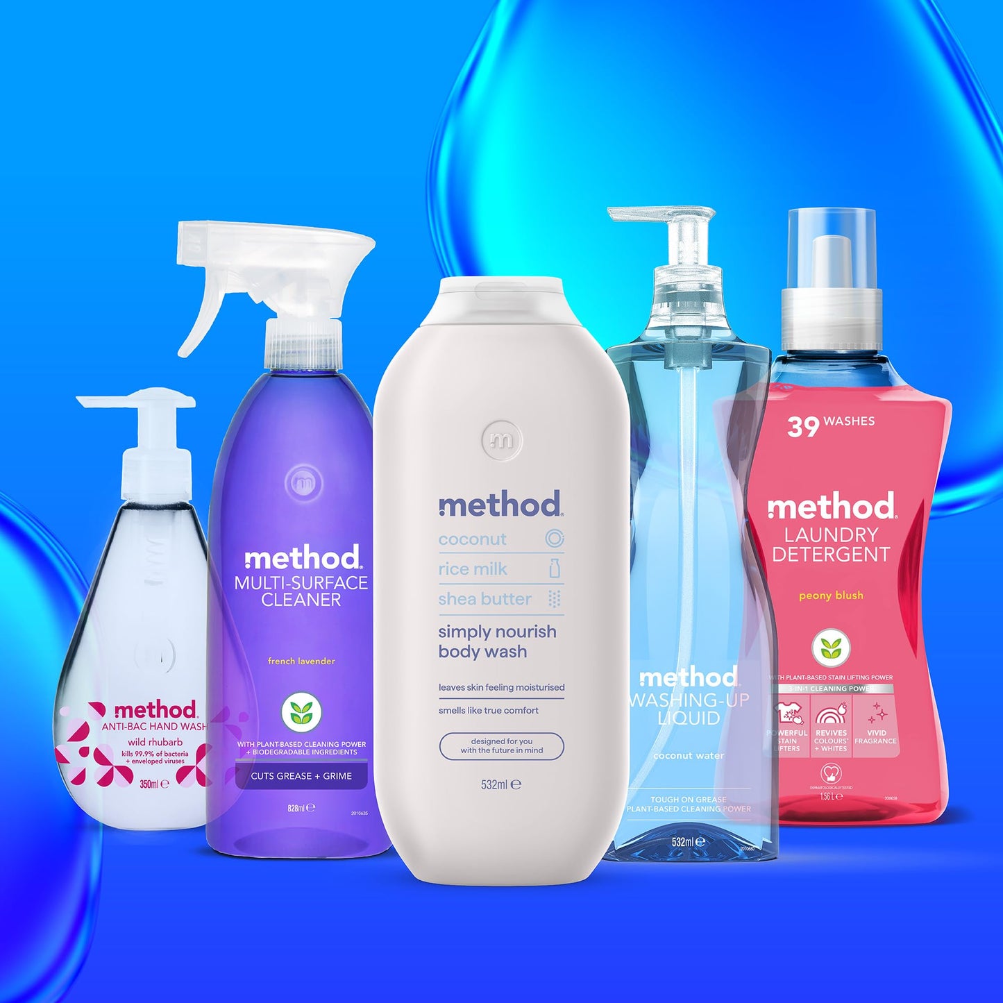 Method Body Wash, Simply Nourish, Shower Gel, Coconut, Rice Milk And Shea Butter Scent, Pack of 1, 532ml