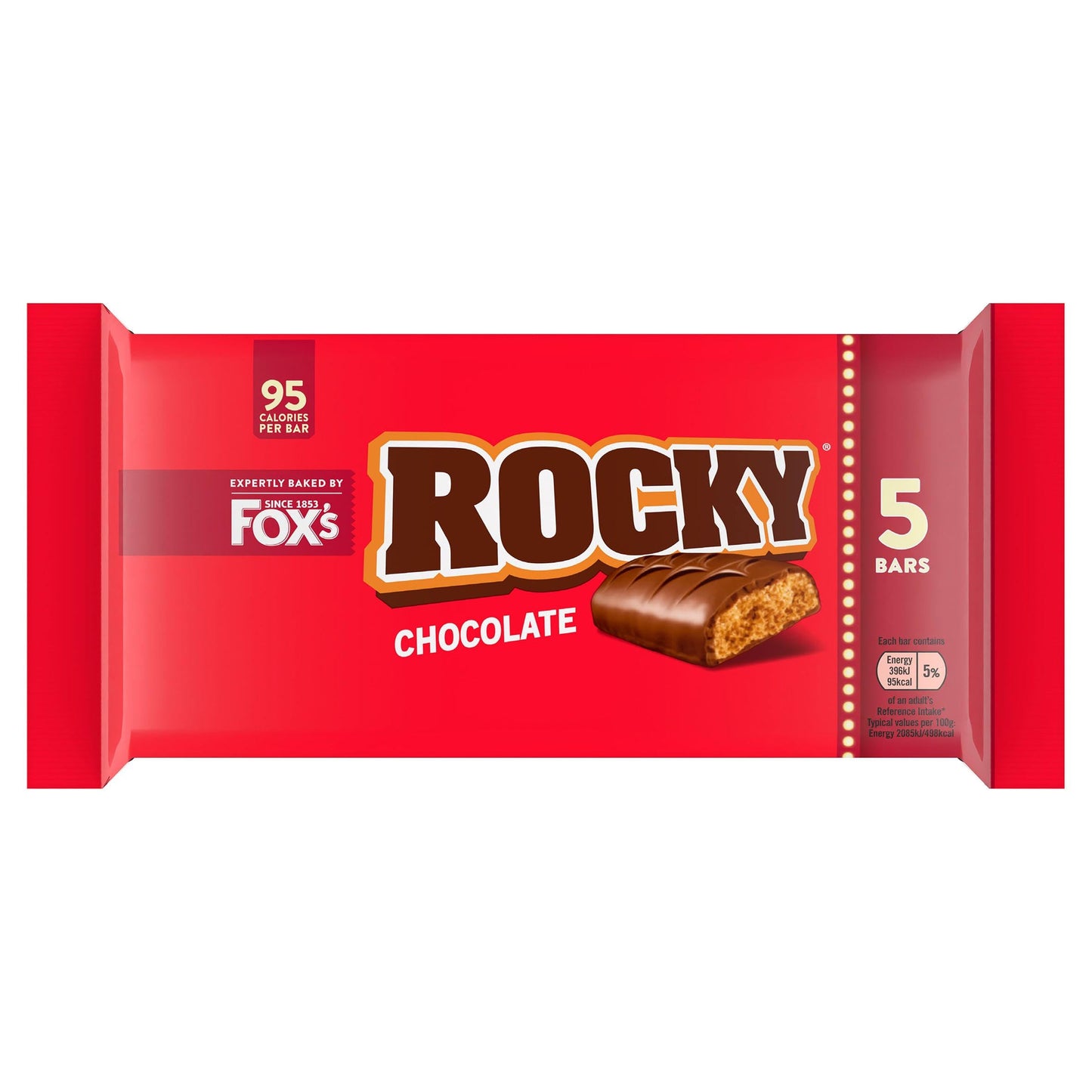 Fox's Rocky Chocolate Bars, 5 x 19g