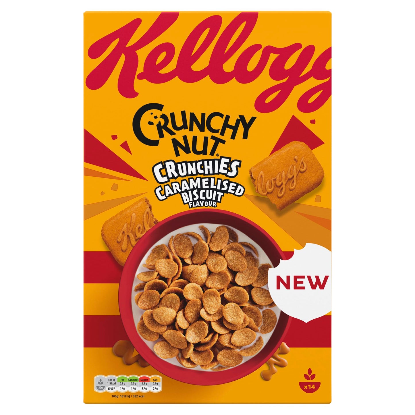 Kellogg's Crunchy Nut Caramelised Biscuit Breakfast Cereal 420g