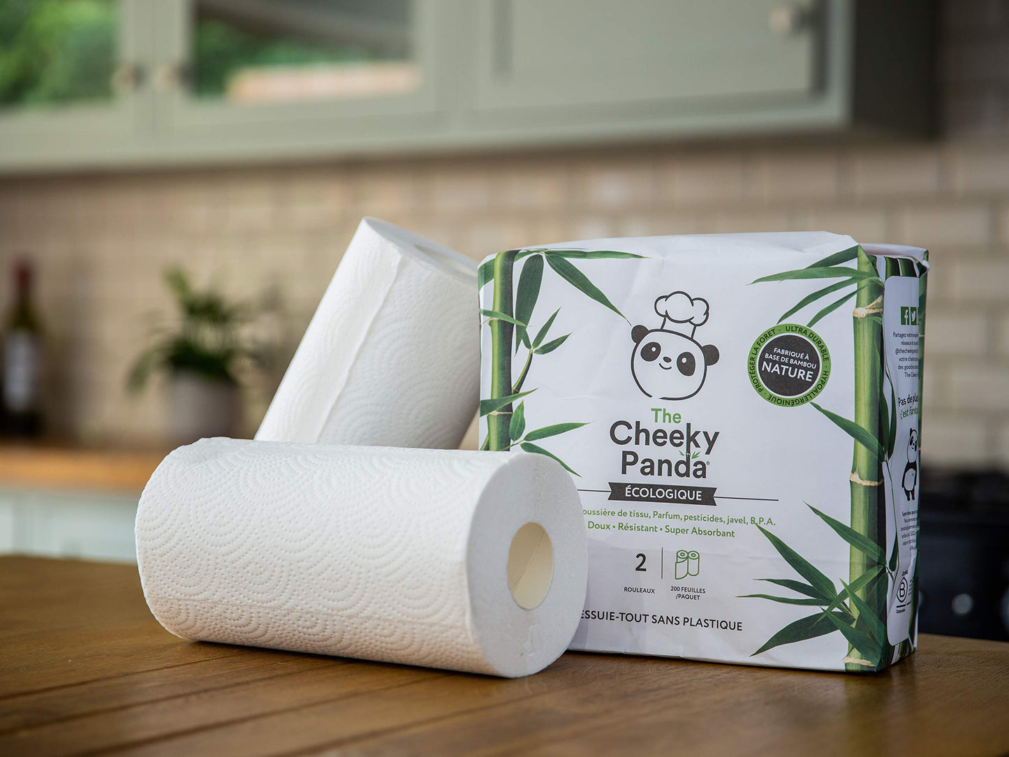 The Cheeky Panda Kitchen Towel, Plastic, White