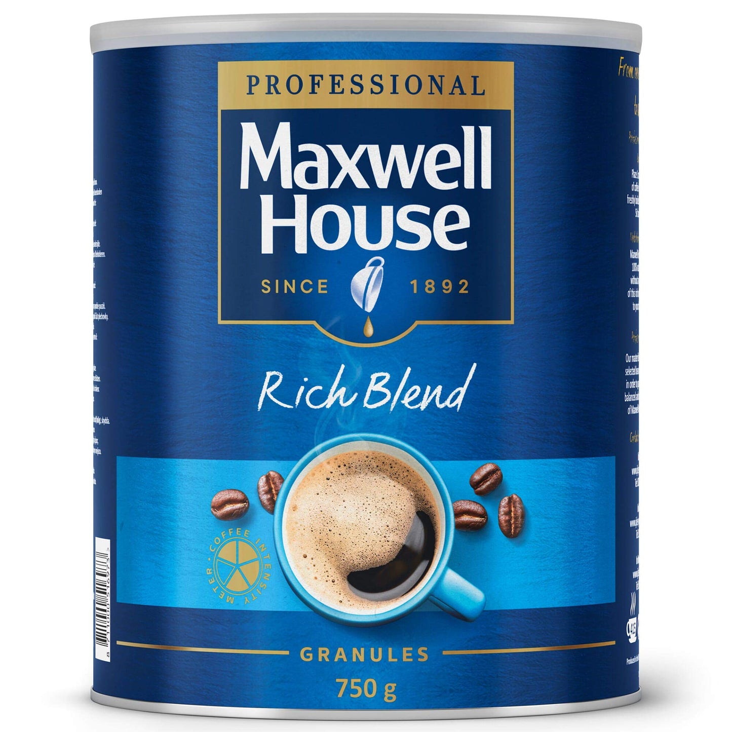 Maxwell House Rich Instant Coffee Tin 750 gm, 6 x 750 gm