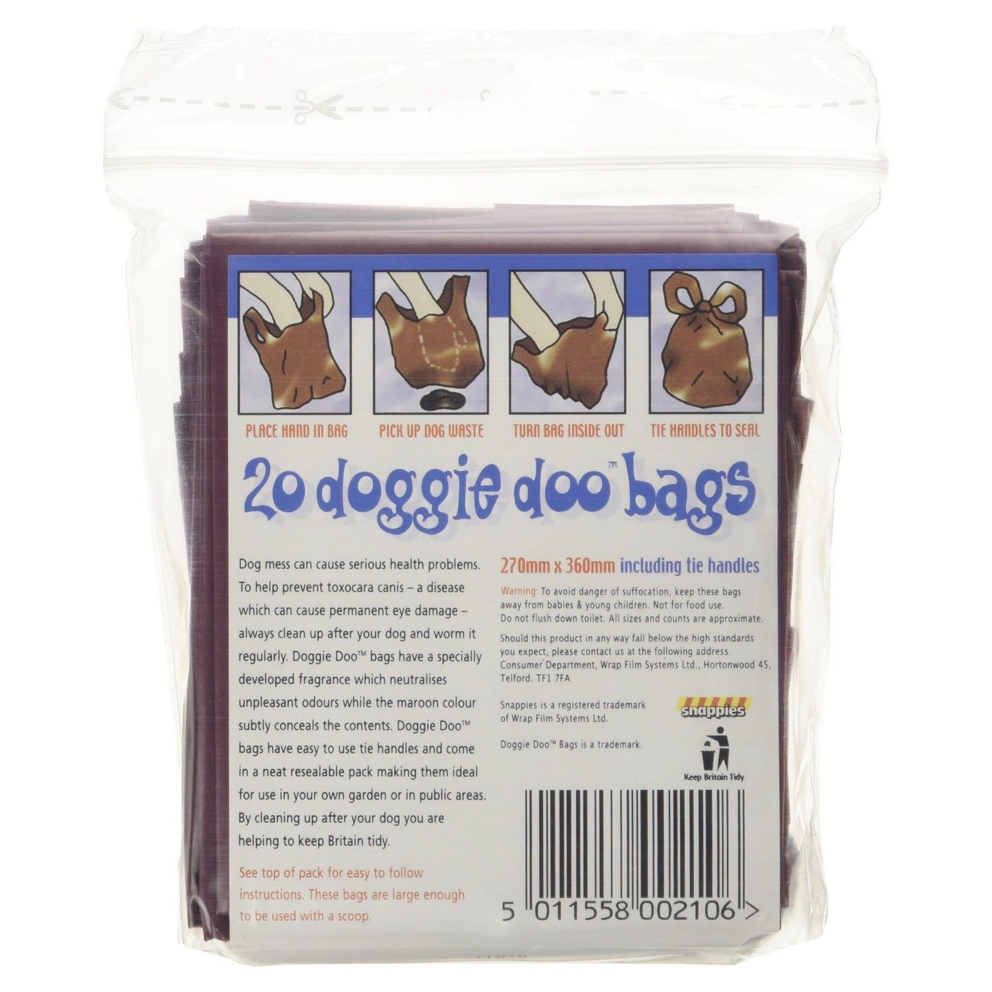 Snappies Doggie Doo Bags, 20 Bags