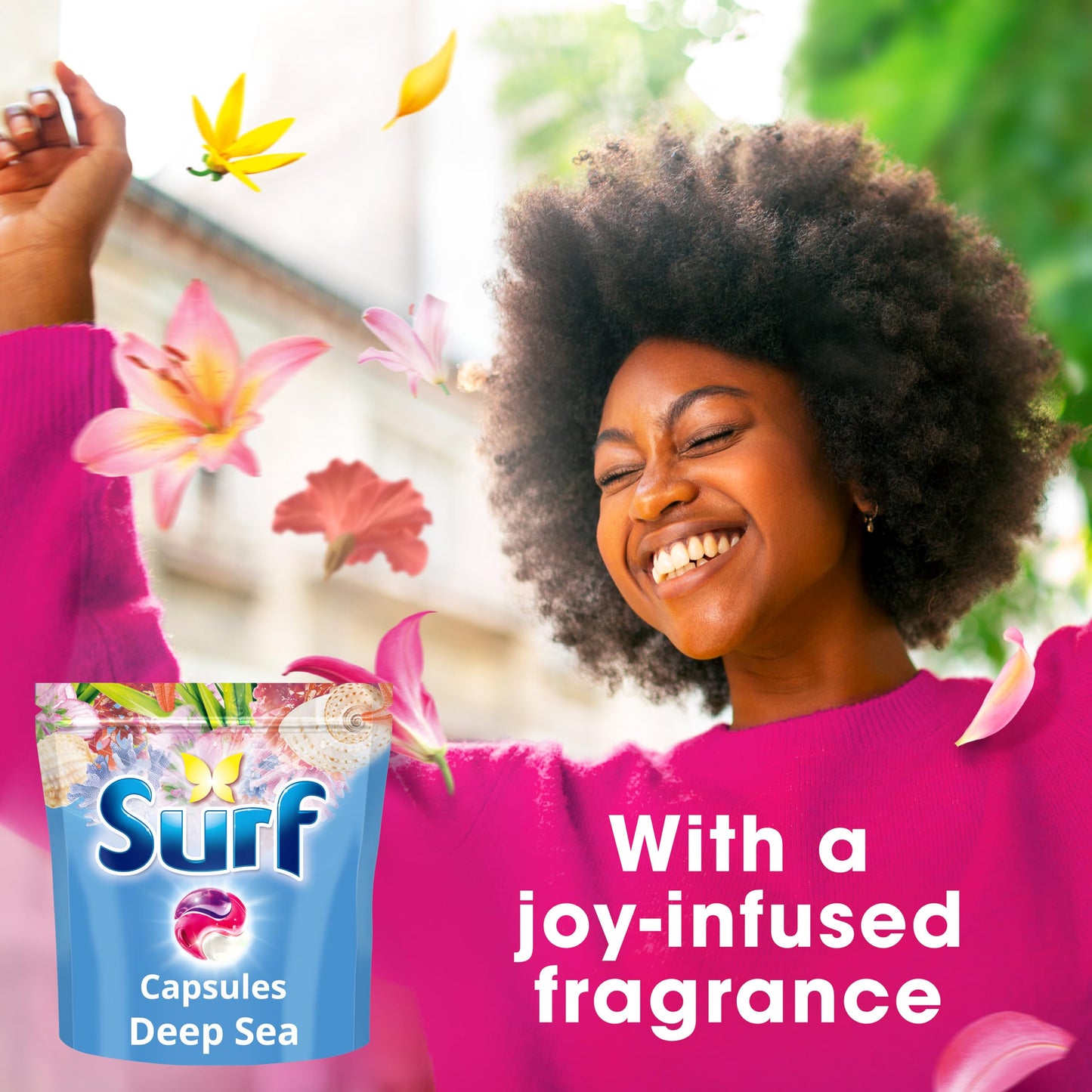 Surf 3 in 1 Deep Sea Laundry Washing Detergent Capsules joy-infused fragrance with natural essential oils lasting up to 12 hours in wear for brilliantly clean results 39 washes