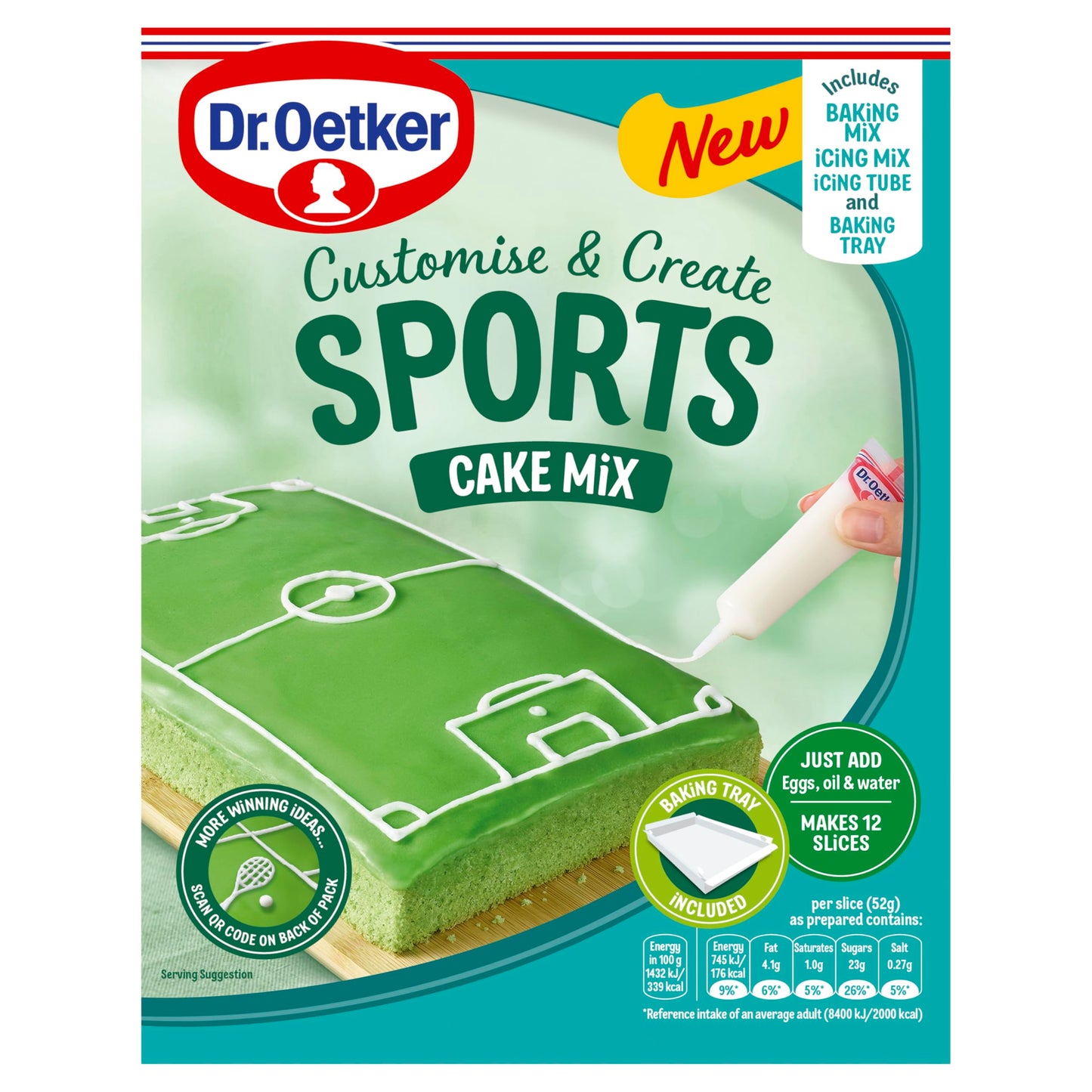Dr. Oetker Sports Tray Bake Cake Mix 443g