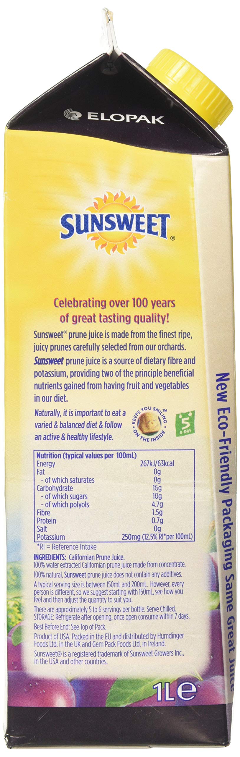 Sunsweet Californian Prune Juice, 1L