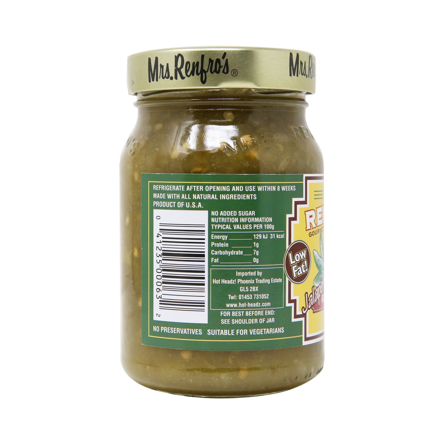 Mrs. Renfro's Jalapeno Green Salsa Hot, 454g