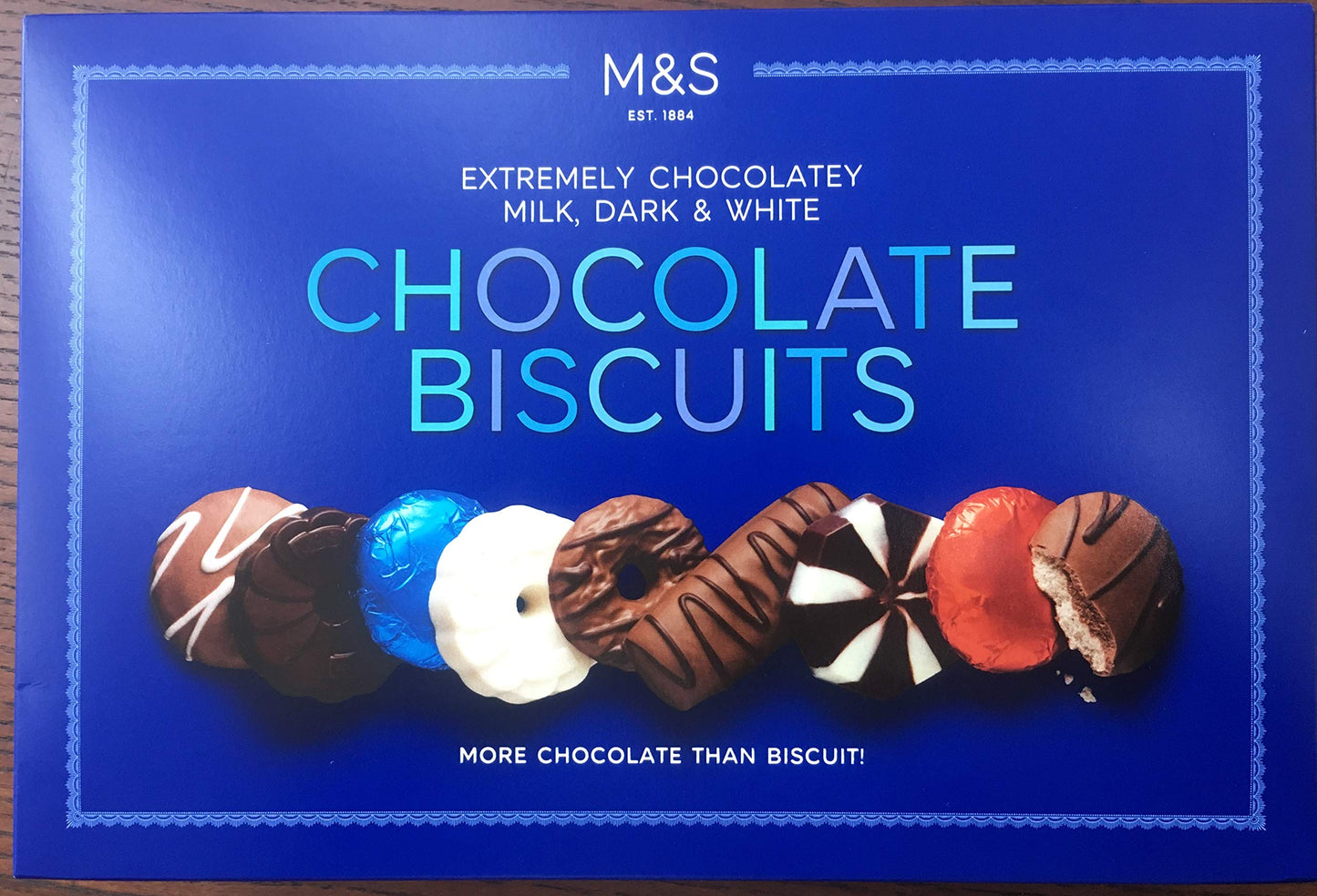 Marks & Spencer Extremely Chocolatey Milk Dark & White Chocolate Biscuits 450g