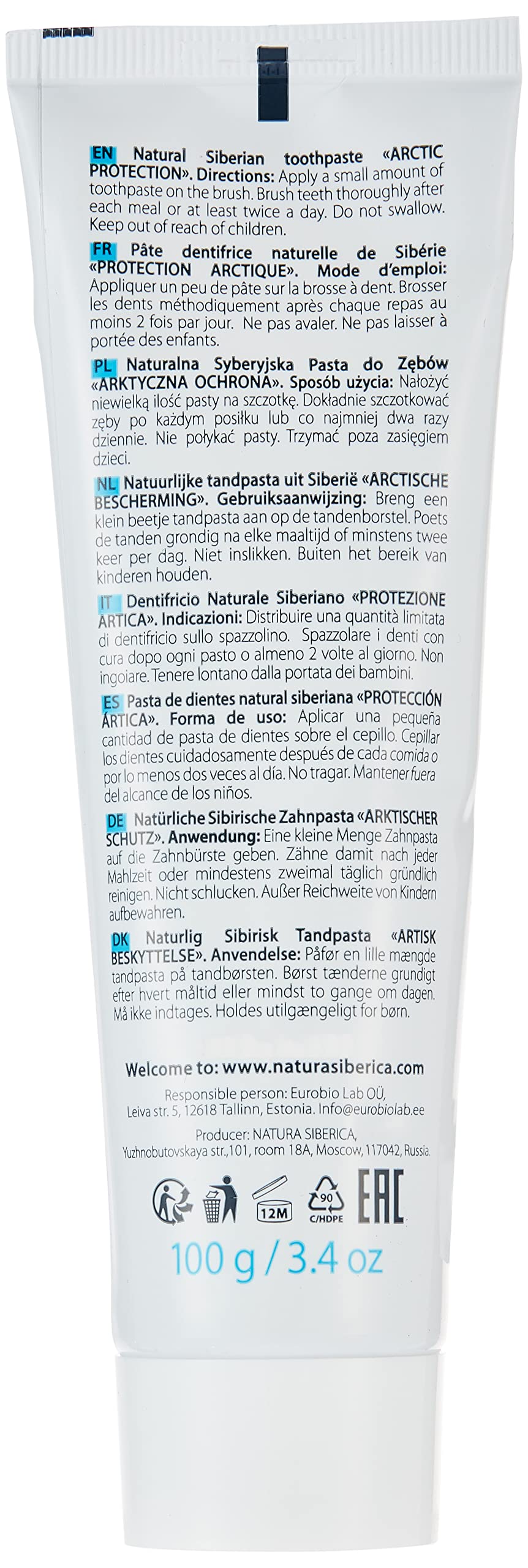 Natura Siberica Natural Siberian Toothpaste Arctic Protection 100g