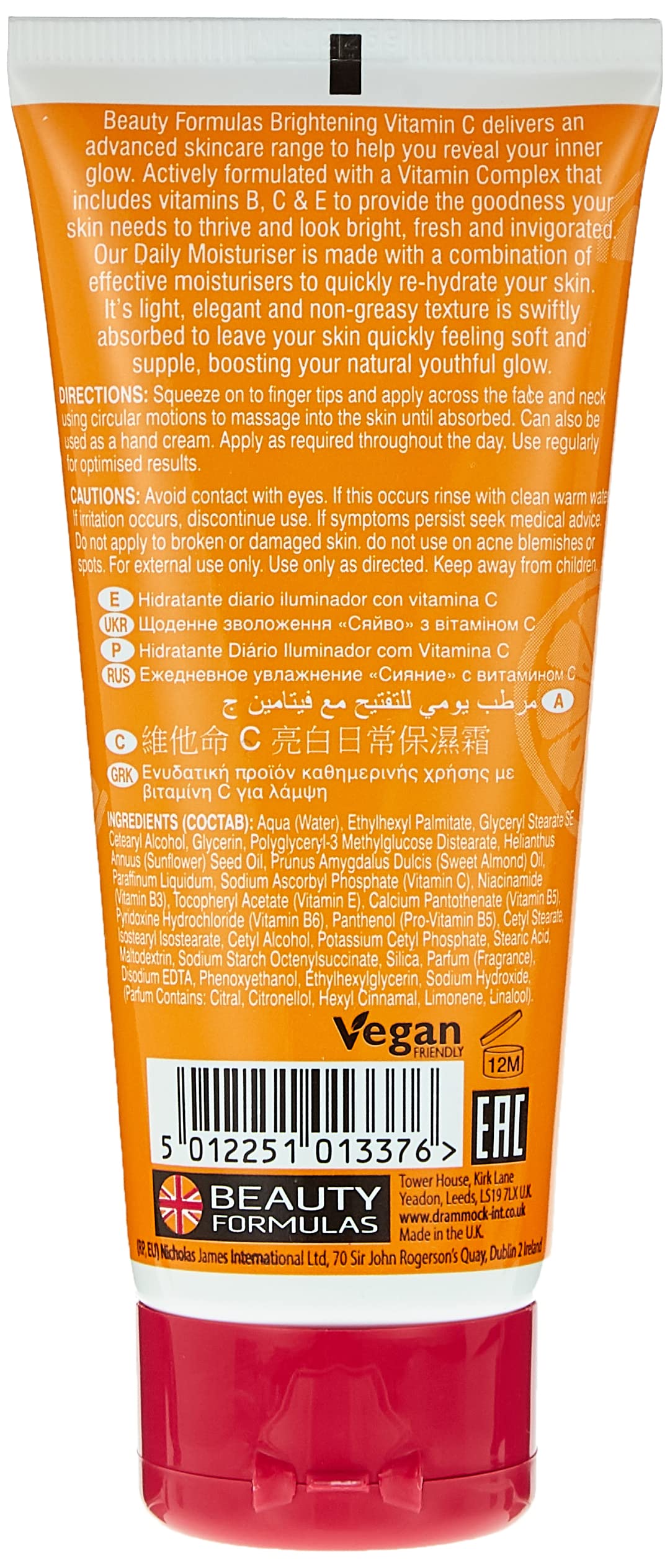 Beauty Formulas Vitamin C Daily Moisturiser 100ml