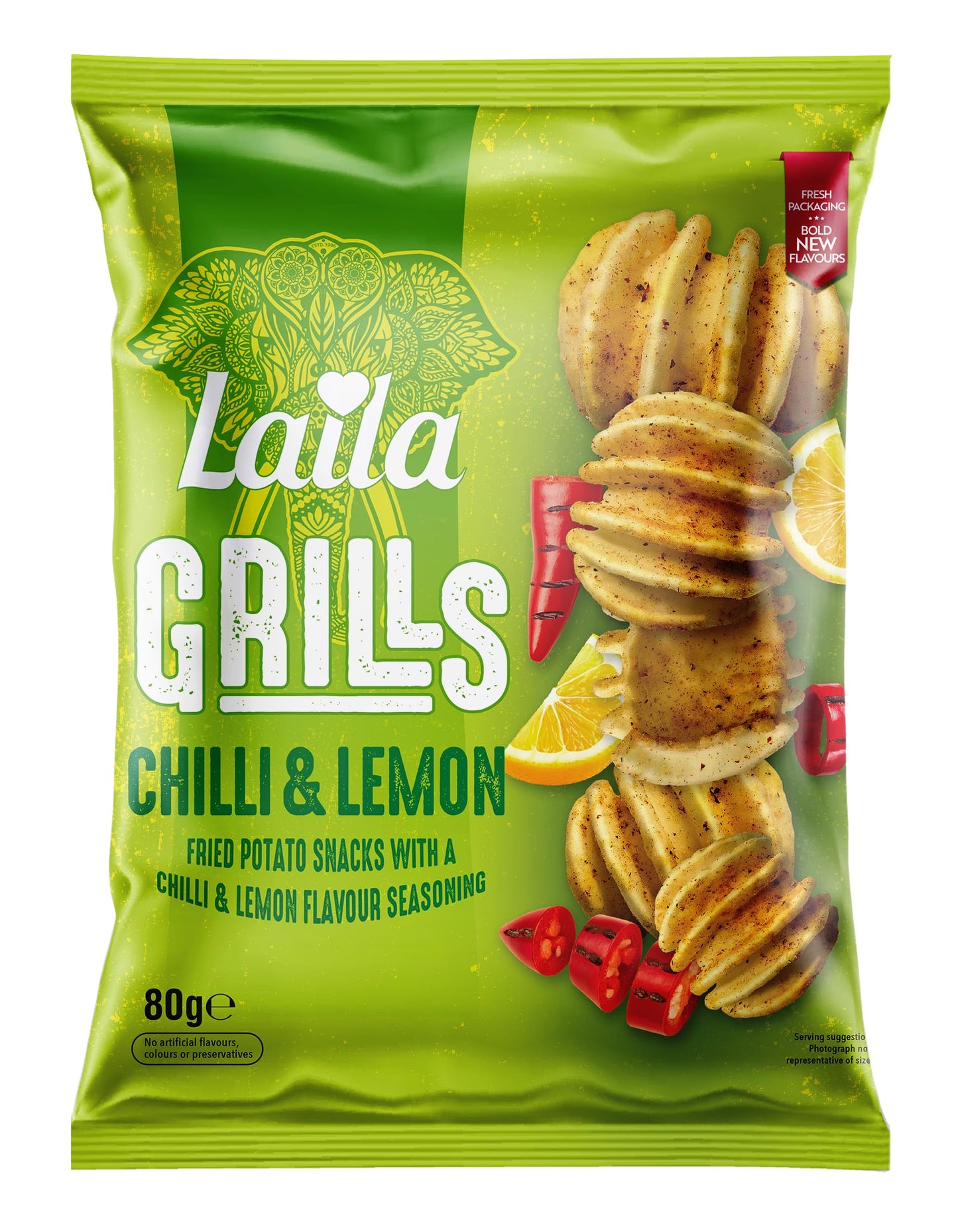 Laila Chilli & Lemon Grills 80 g (Case of 12)