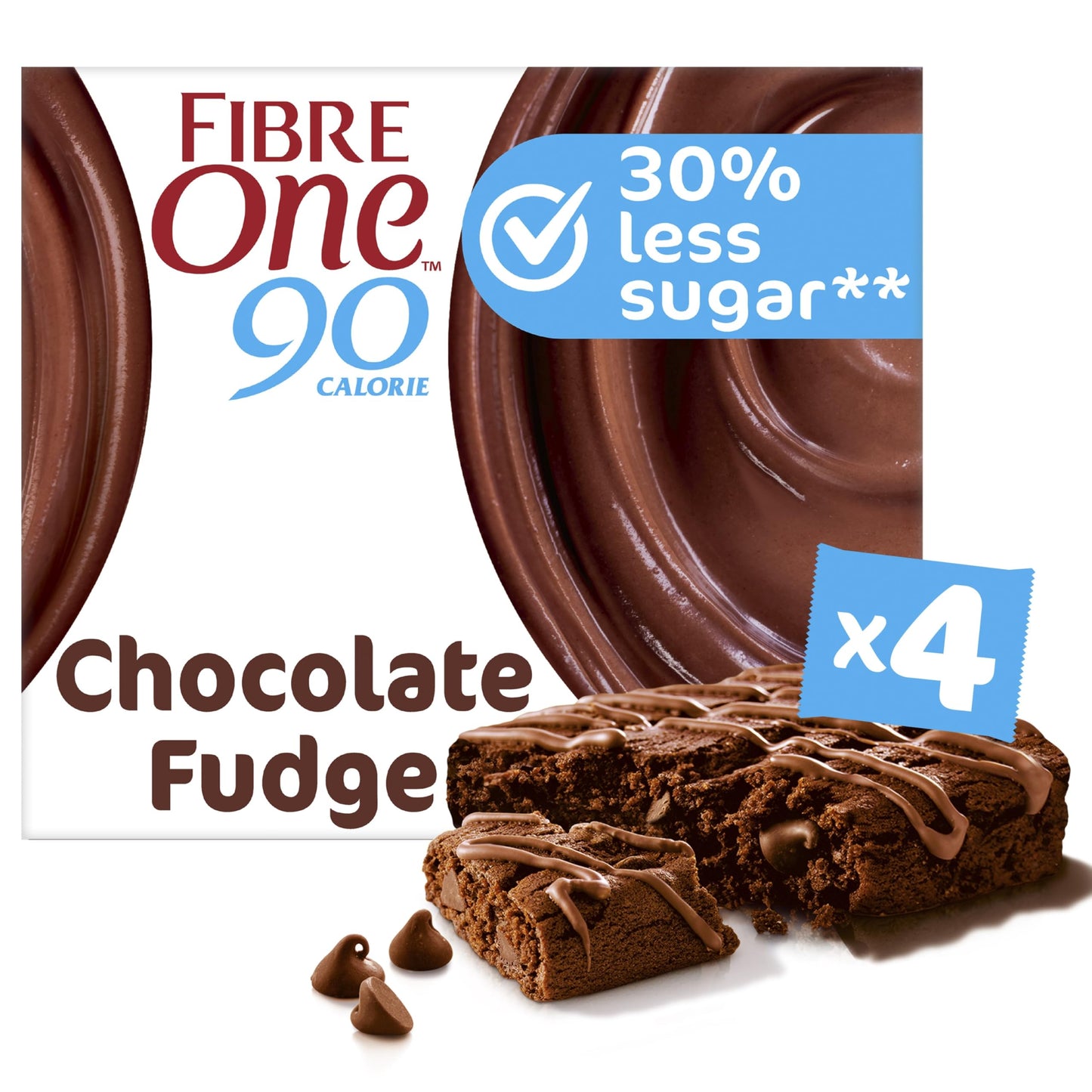Fibre One 90 Calorie Chocolate Fudge Brownies 4 x 24g