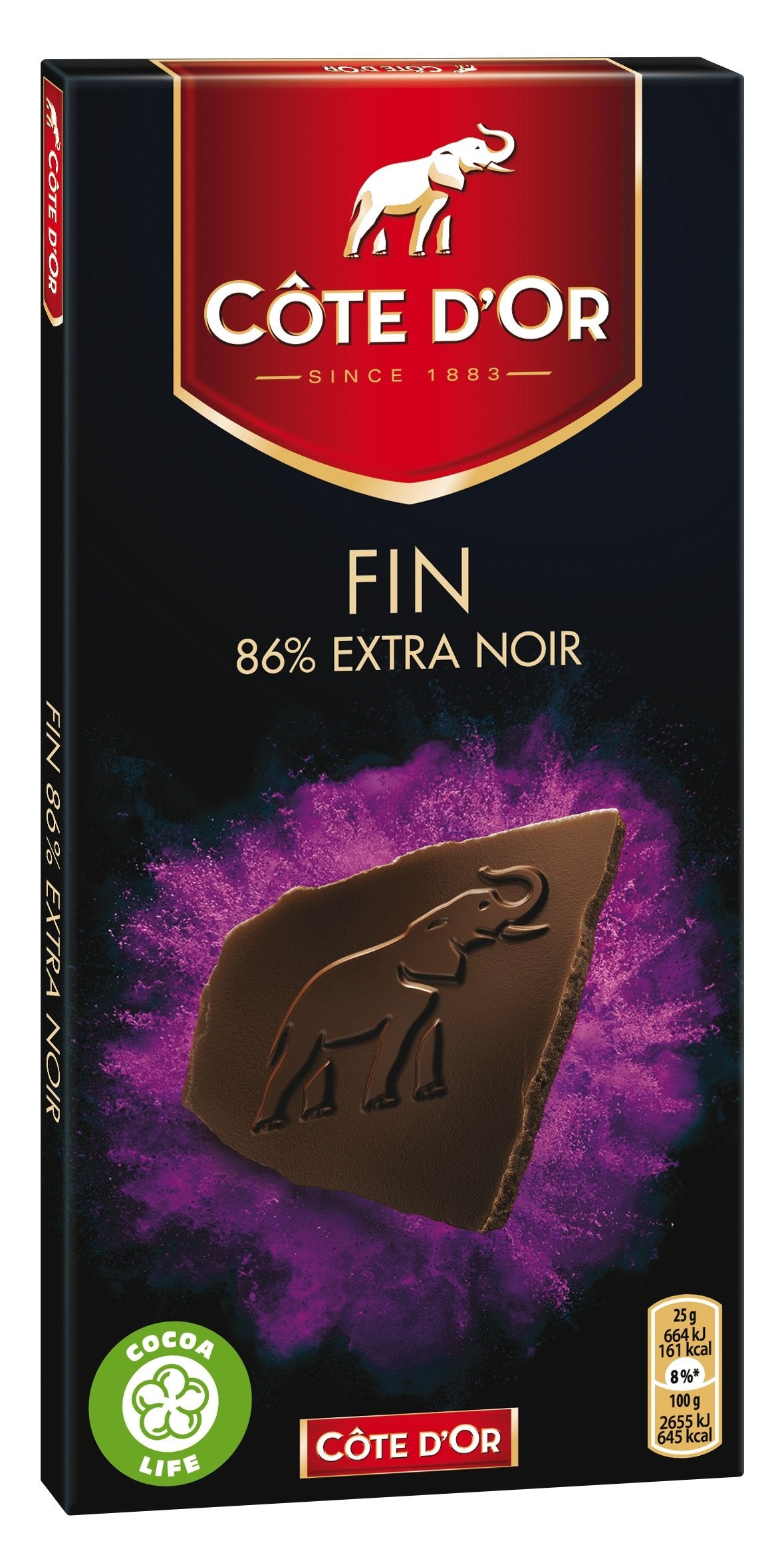 Côte D'Or Chocolate | Côte D'Or Chocolate Bar Extra Intense Dark 86%. | Belgian Chocolate | Cote D’Or Chocolate | 3.5 Ounce Total