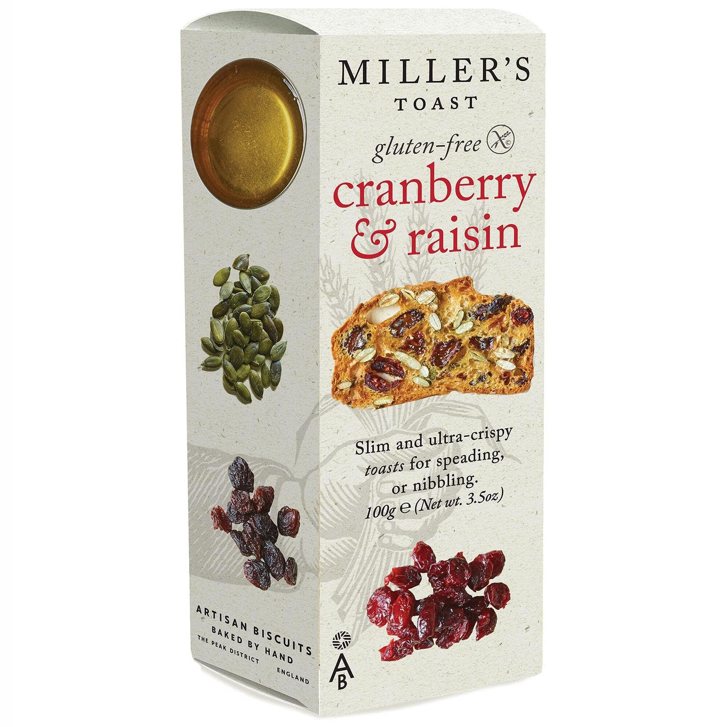 Miller's Toast Gluten Free Cranberry & Raisin - 6x100g