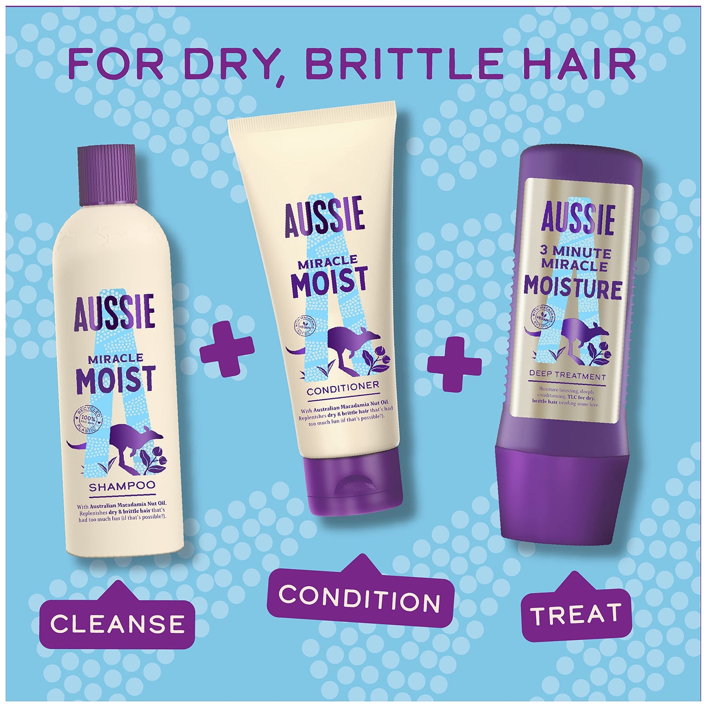 Aussie Miracle Moist Conditioner, 200ml