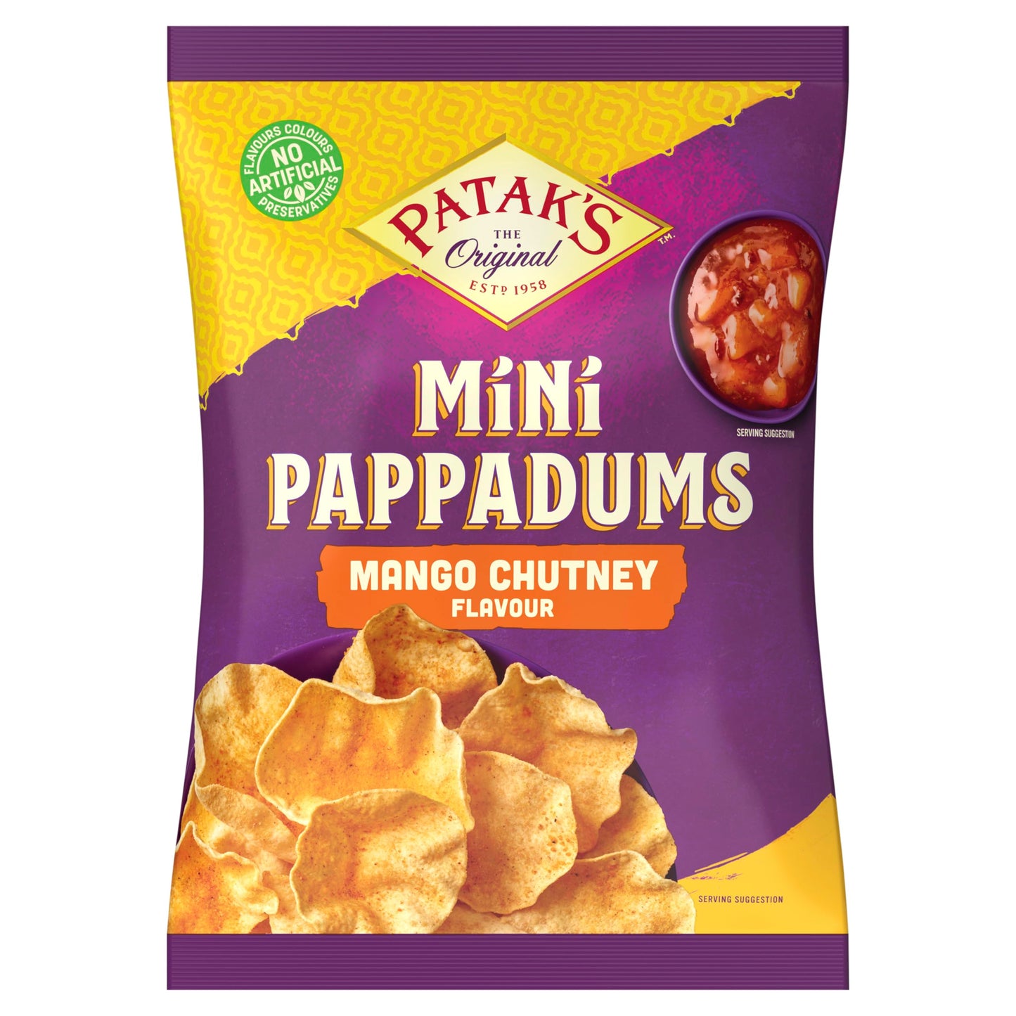 Patak's Mango Chutney Mini Pappadums