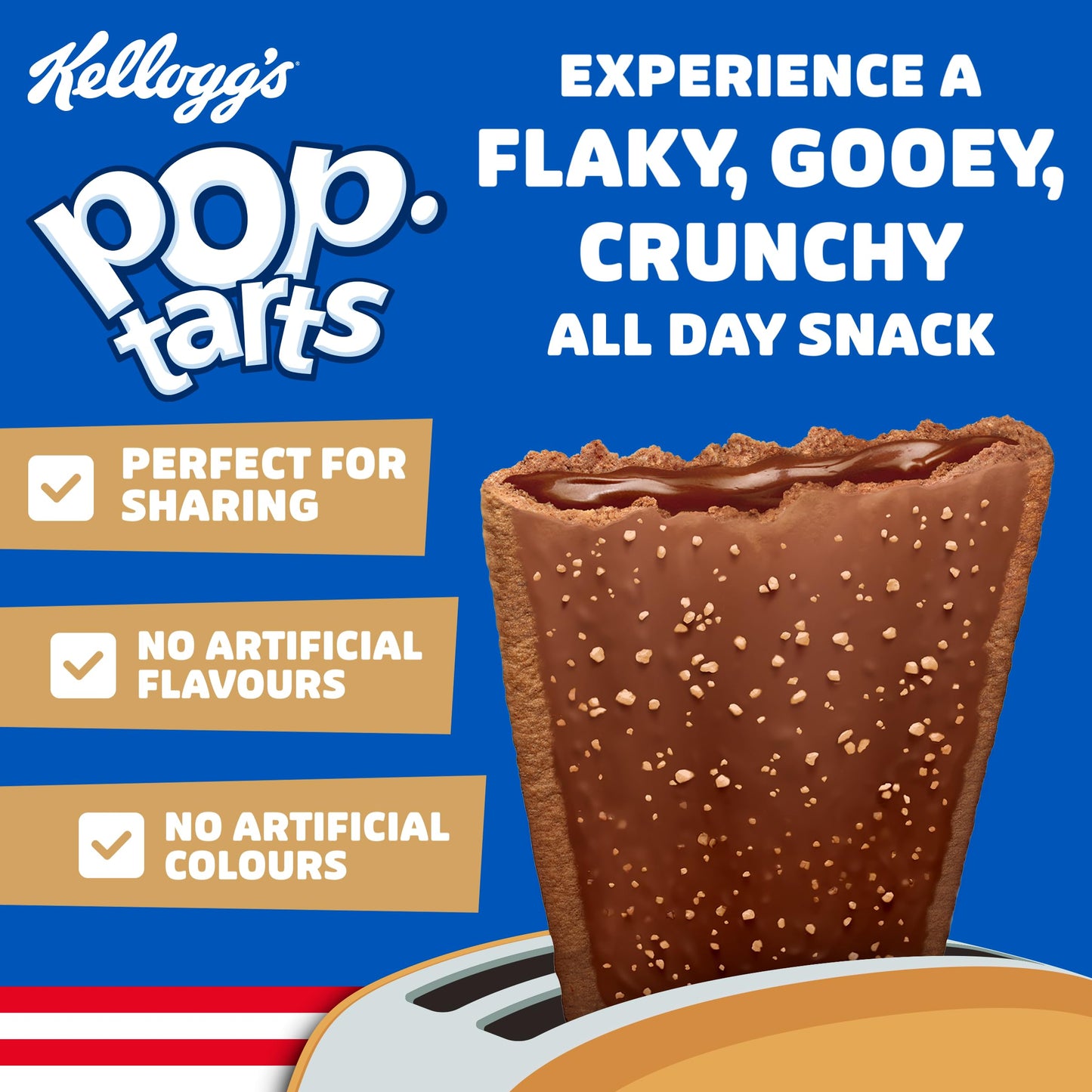 Kellogg's Pop Tarts Choc Hazelnut Pastry Snack 8x48g