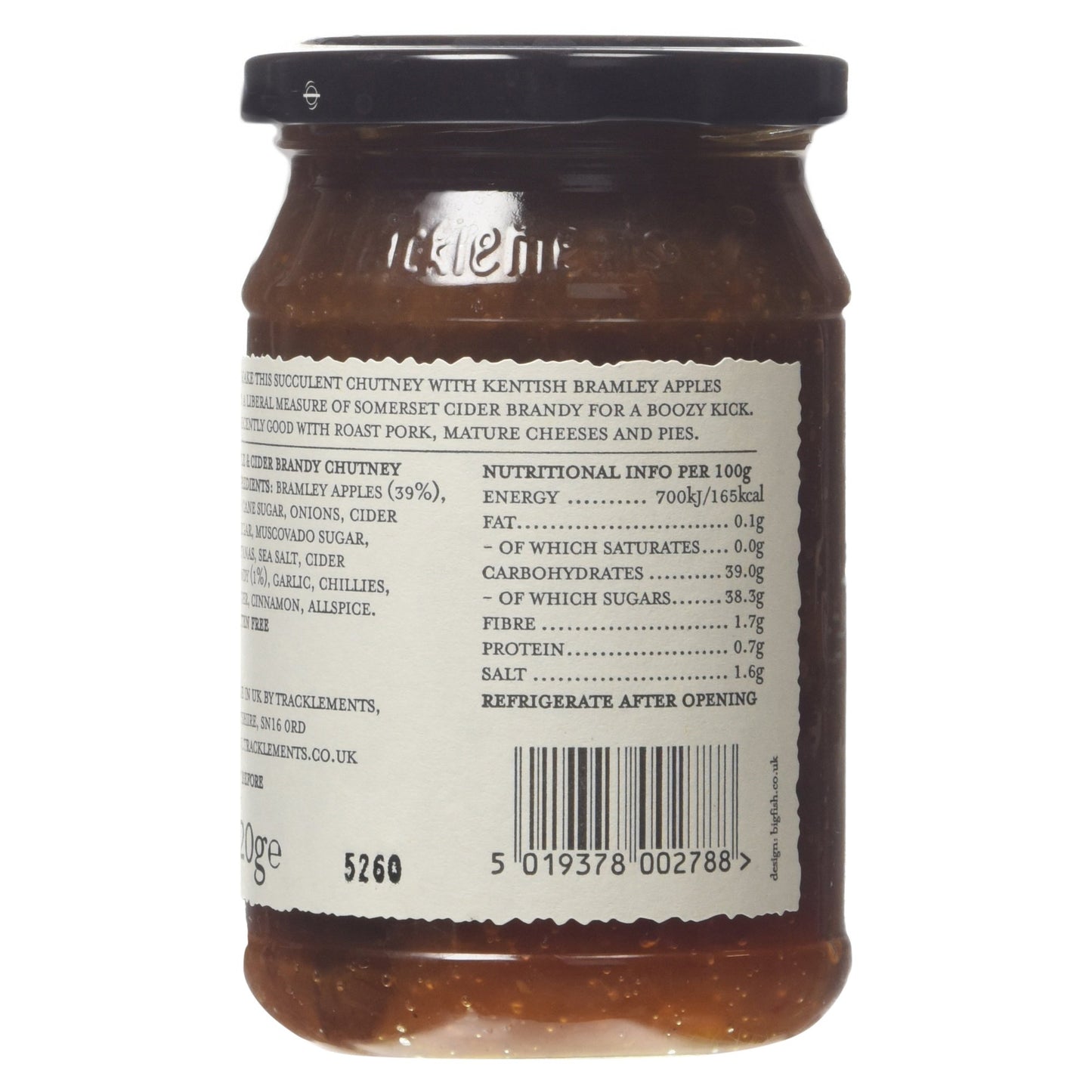 Tracklements Apple and Cider Brandy Chutney, 320g