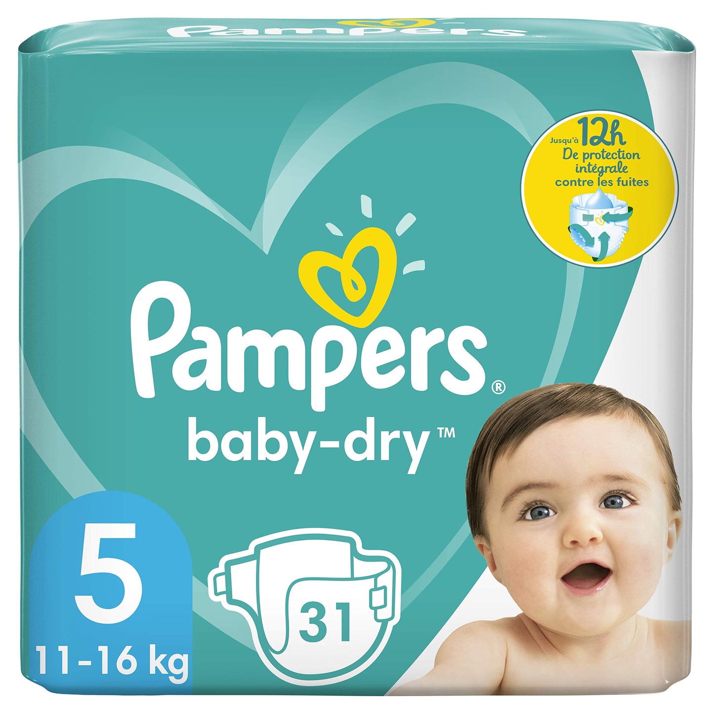 Pampers Baby-Dry Size 5 31 Nappies up to 12 Hours Full Protection 11-16kg 887g