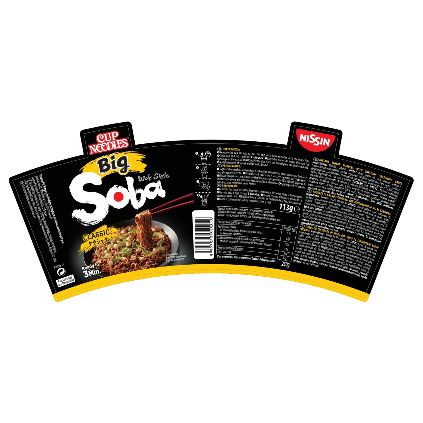 NISSIN Soba Big Noodles