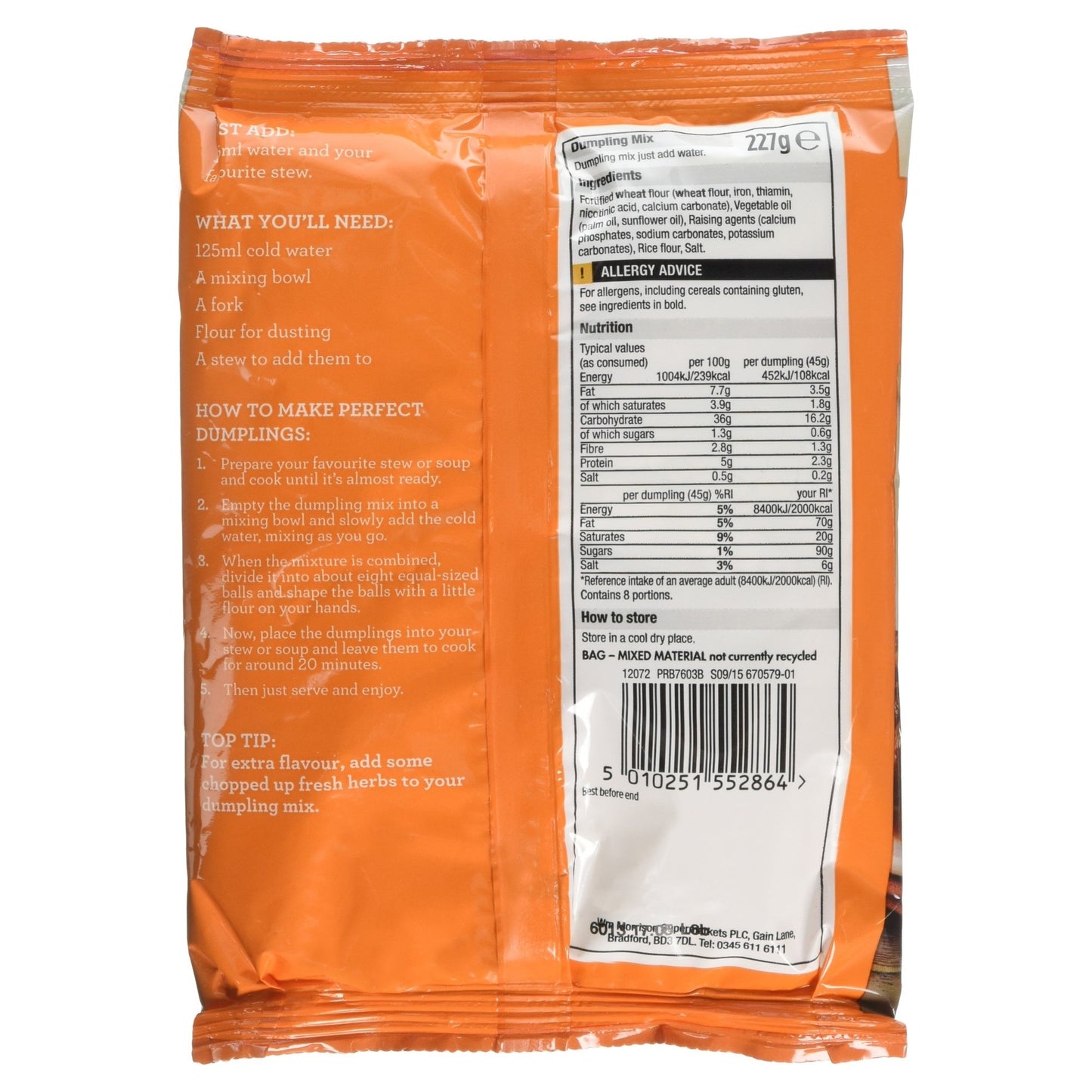 Morrisons Dumpling Mix, 227g