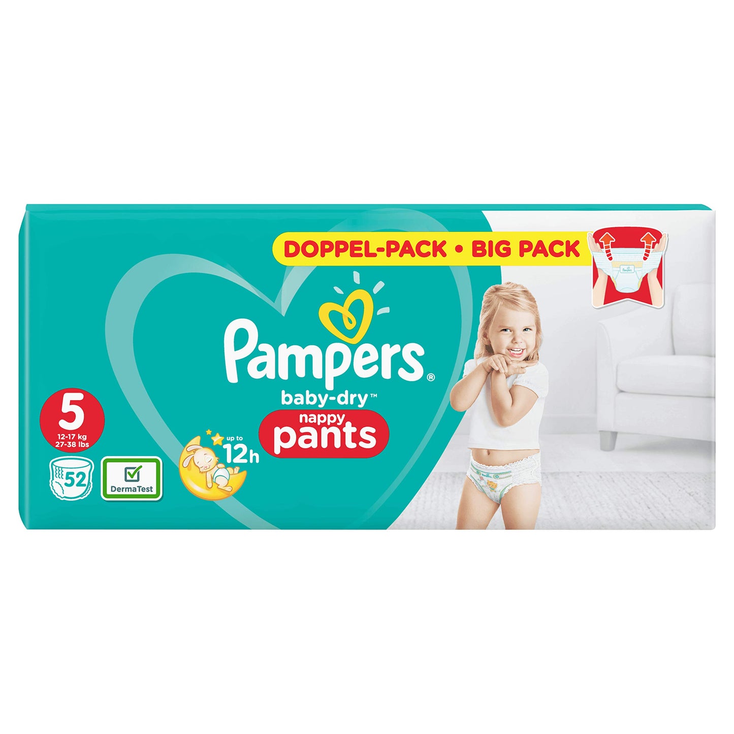 Pampers Baby-Dry Pants, Size 5, with Air Channels