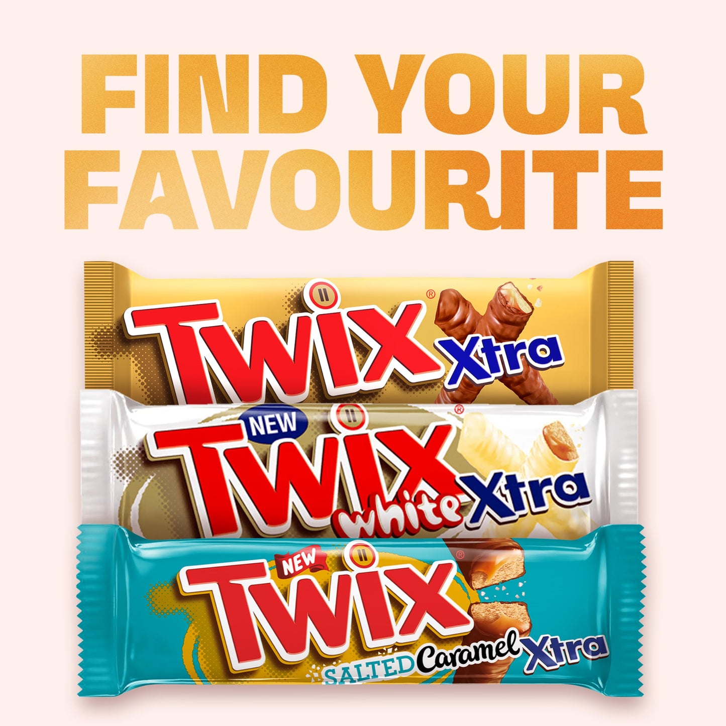 Twix Xtra Chocolate Biscuit Twin Bars, 75g