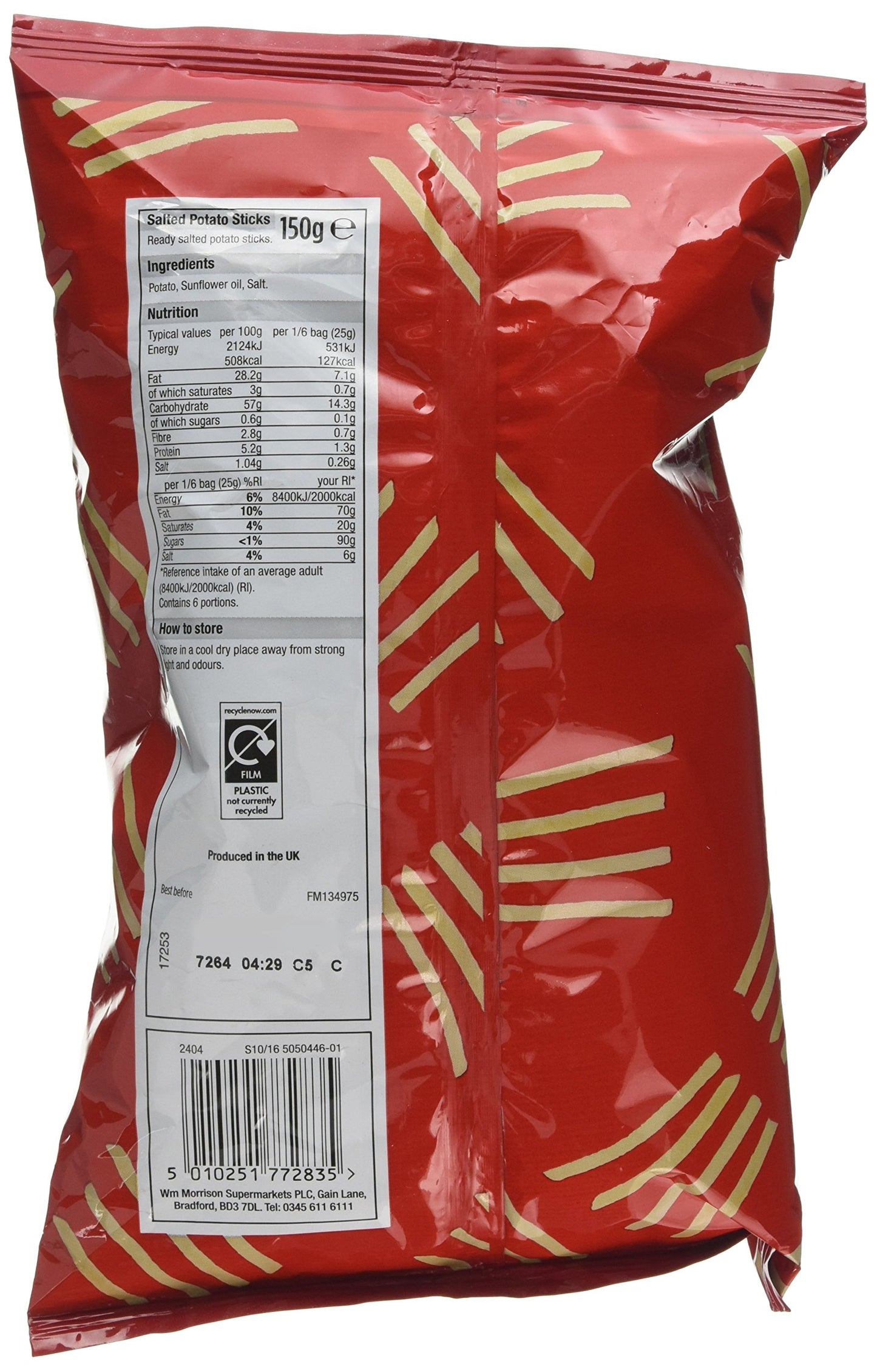 Morrisons Salted Potato Sticks, 150 g