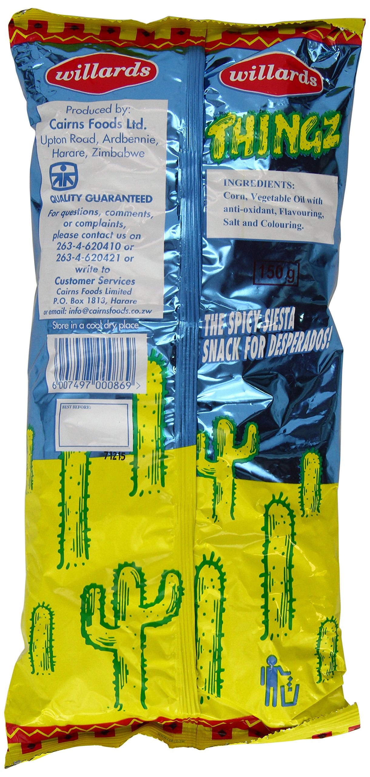 Wilsons Willards Thingz Crisps 150 g Parent