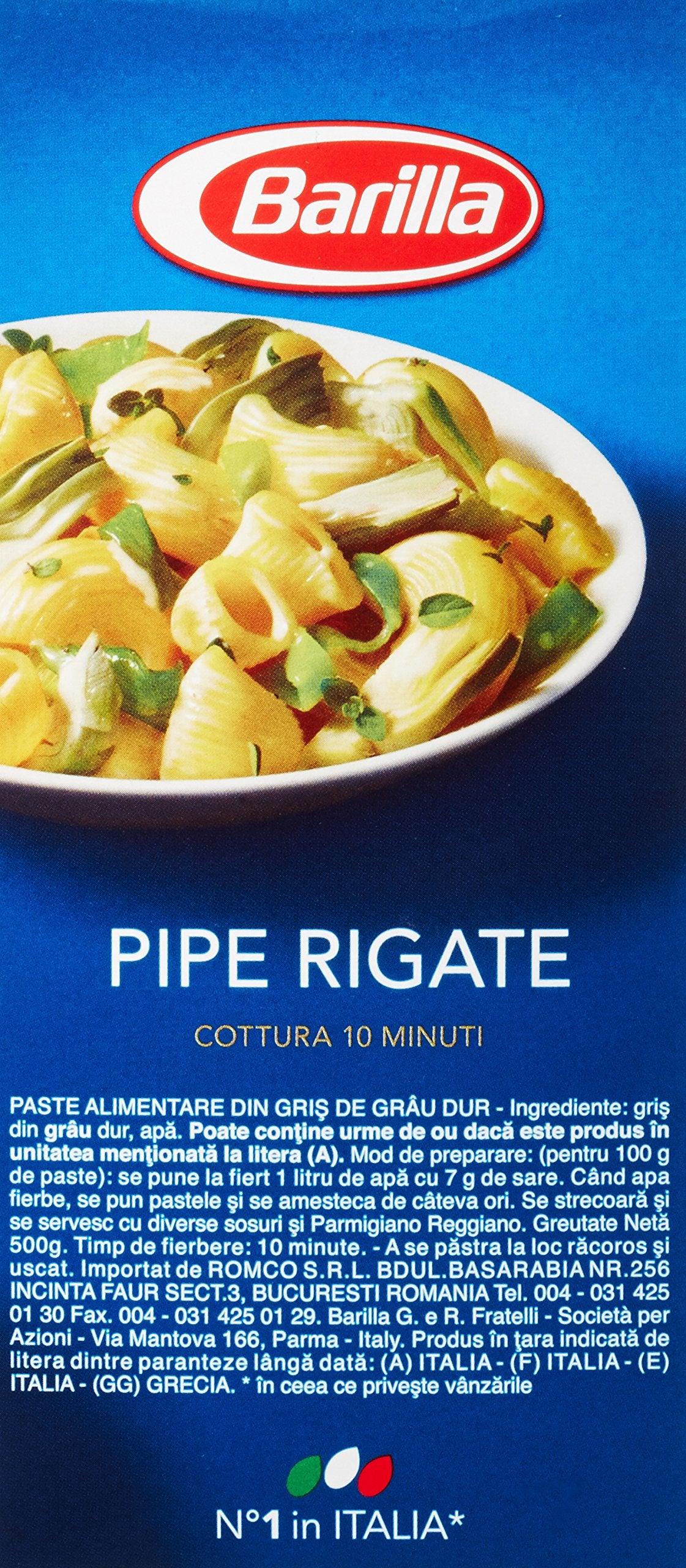 Barilla Classic Pipe Rigate N°91 500g