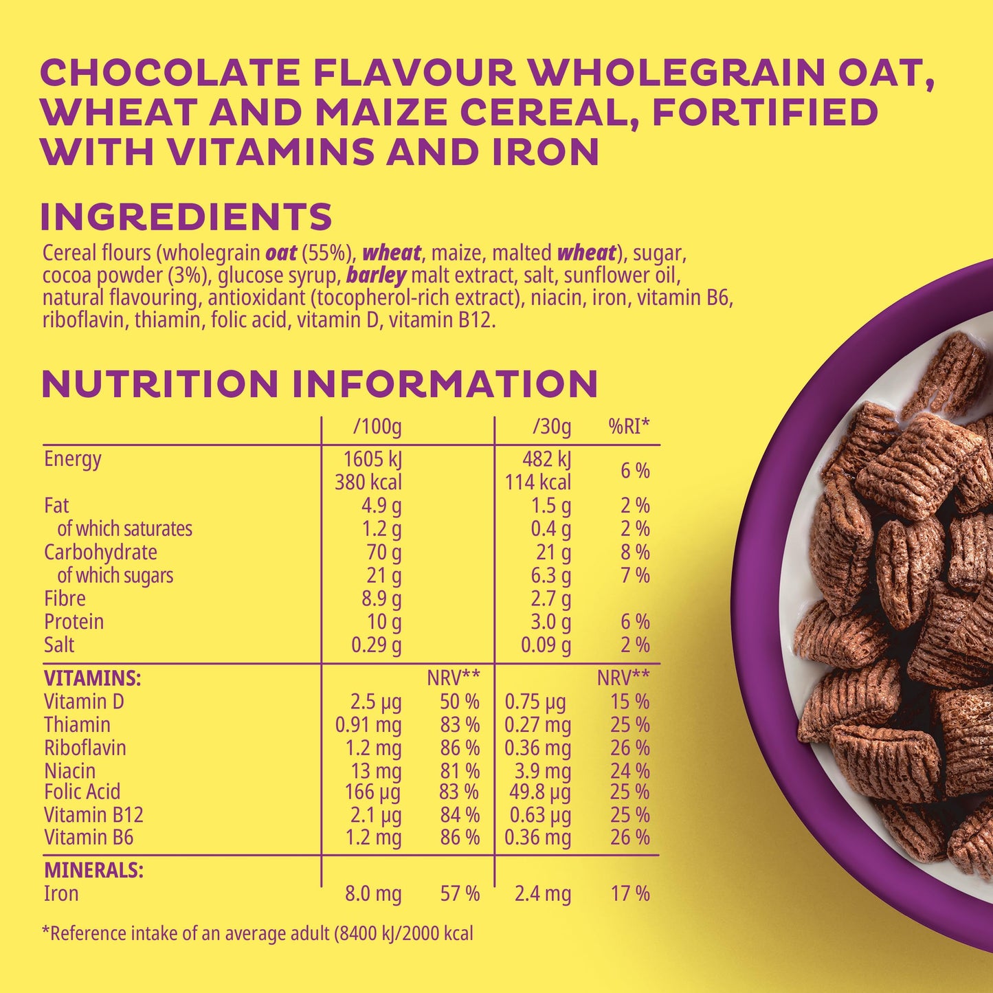 Kellogg's Coco Pops Oat Original Crunch Breakfast Cereal 500G
