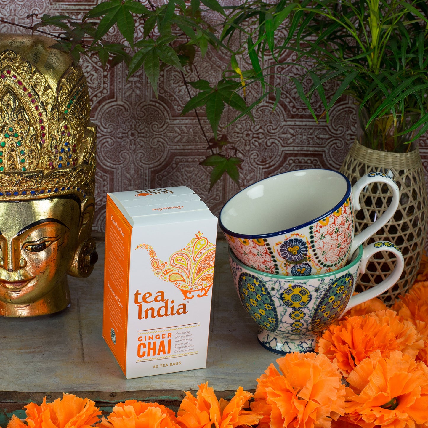 Tea India Ginger Chai, 40 bags