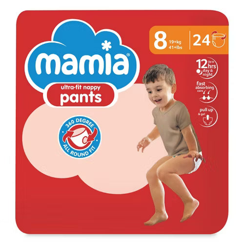 Mamia - Size 8 Nappy Pants - 24 per pack