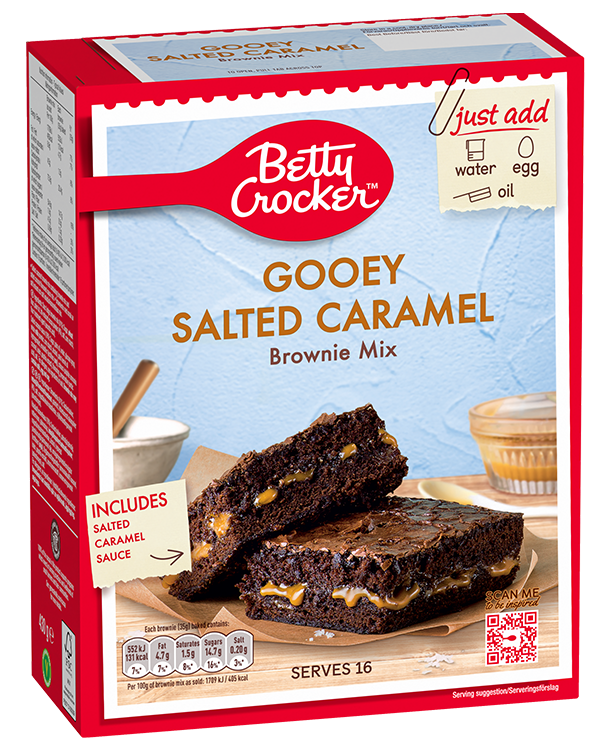 Betty Crocker Delights Gooey Salted Caramel Brownie Mix 430g