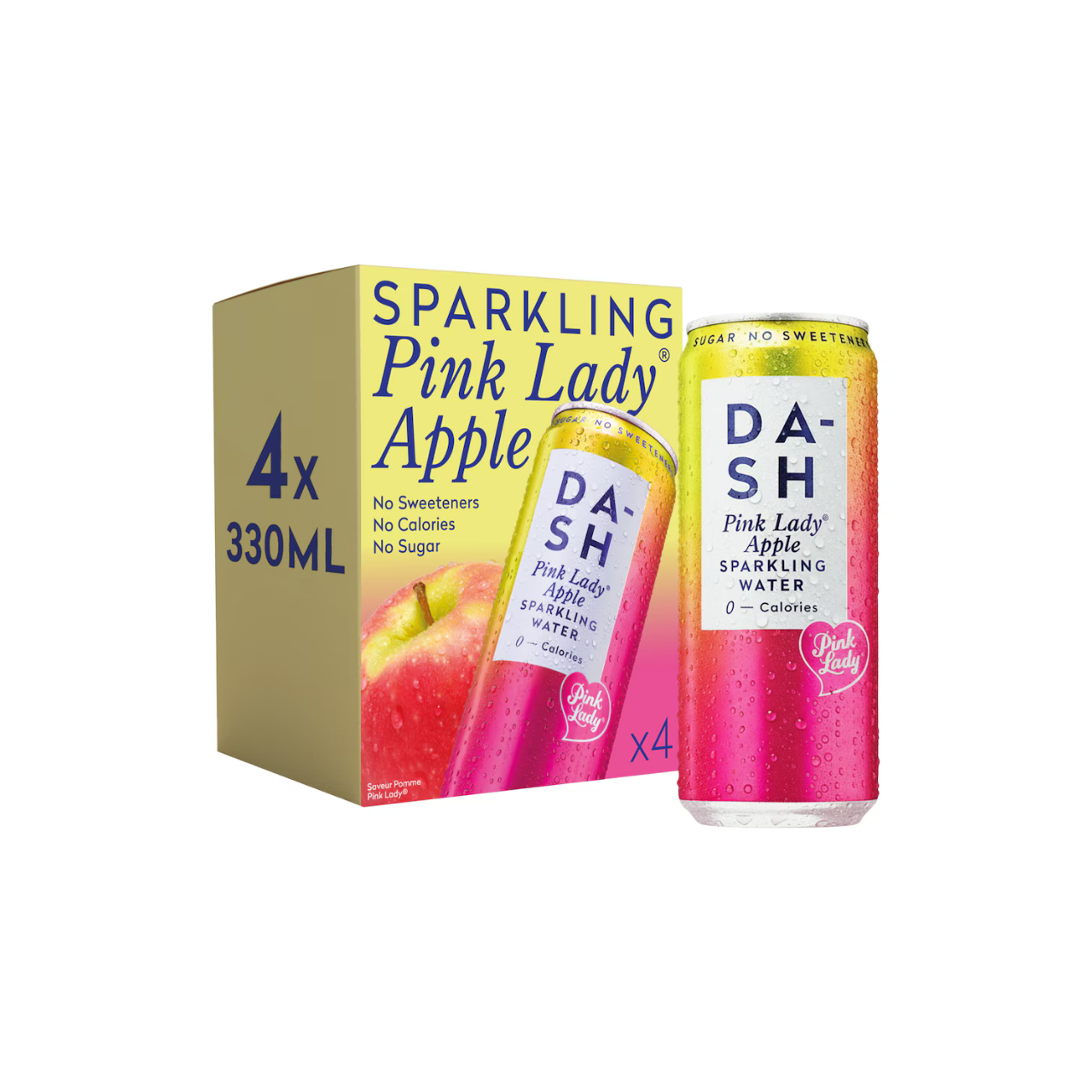 Dash Pink Lady Apple Sparkling Water 4 x 330ml