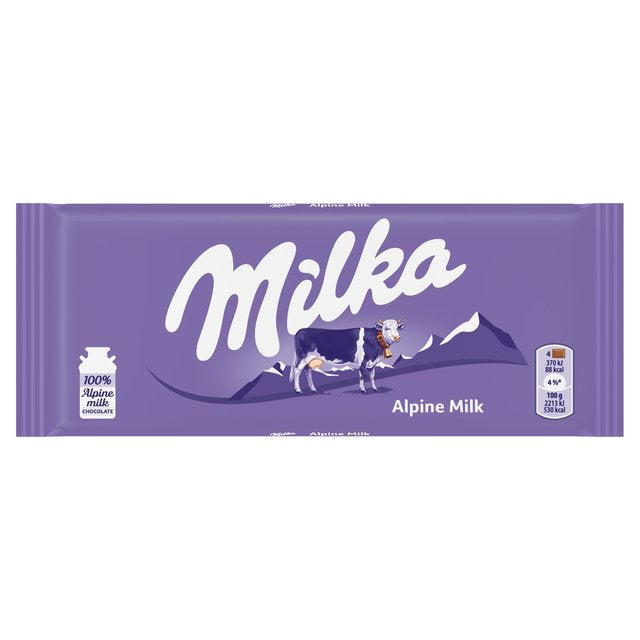 Milka Alpine Milk Chocolate Bar (100g)