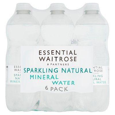 Waitrose Essential Sparkling Natural Mineral Water, 6x500ml