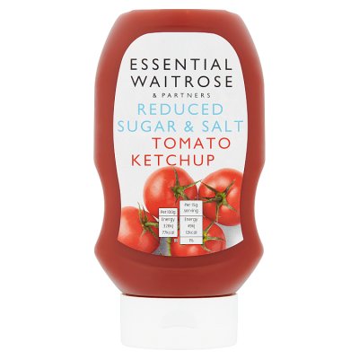Waitrose Essential Reduced Sugar & Salt Ketchup, 445g