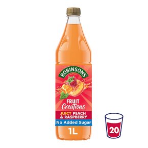 Robinsons Fruit Creations Peach & Raspberry No Added Sugar 1L