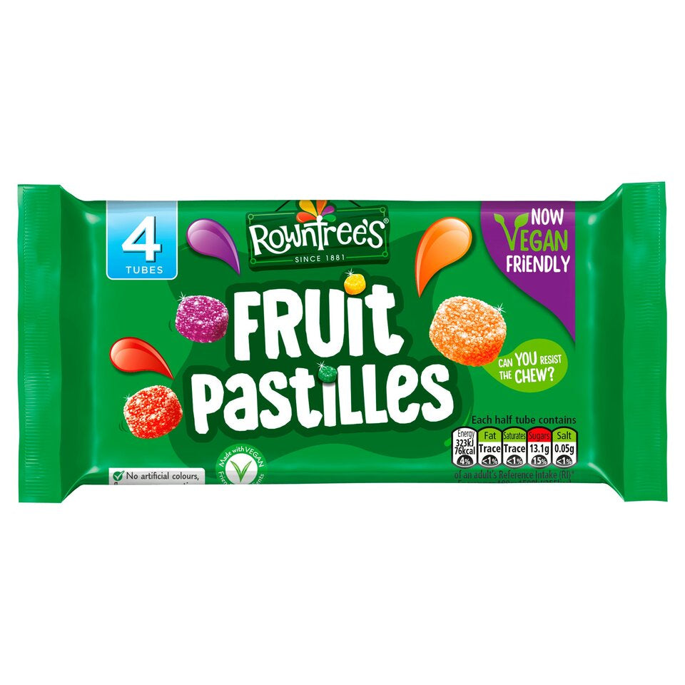Rowntree's Fruit Pastilles Sweets 4 Roll Pack