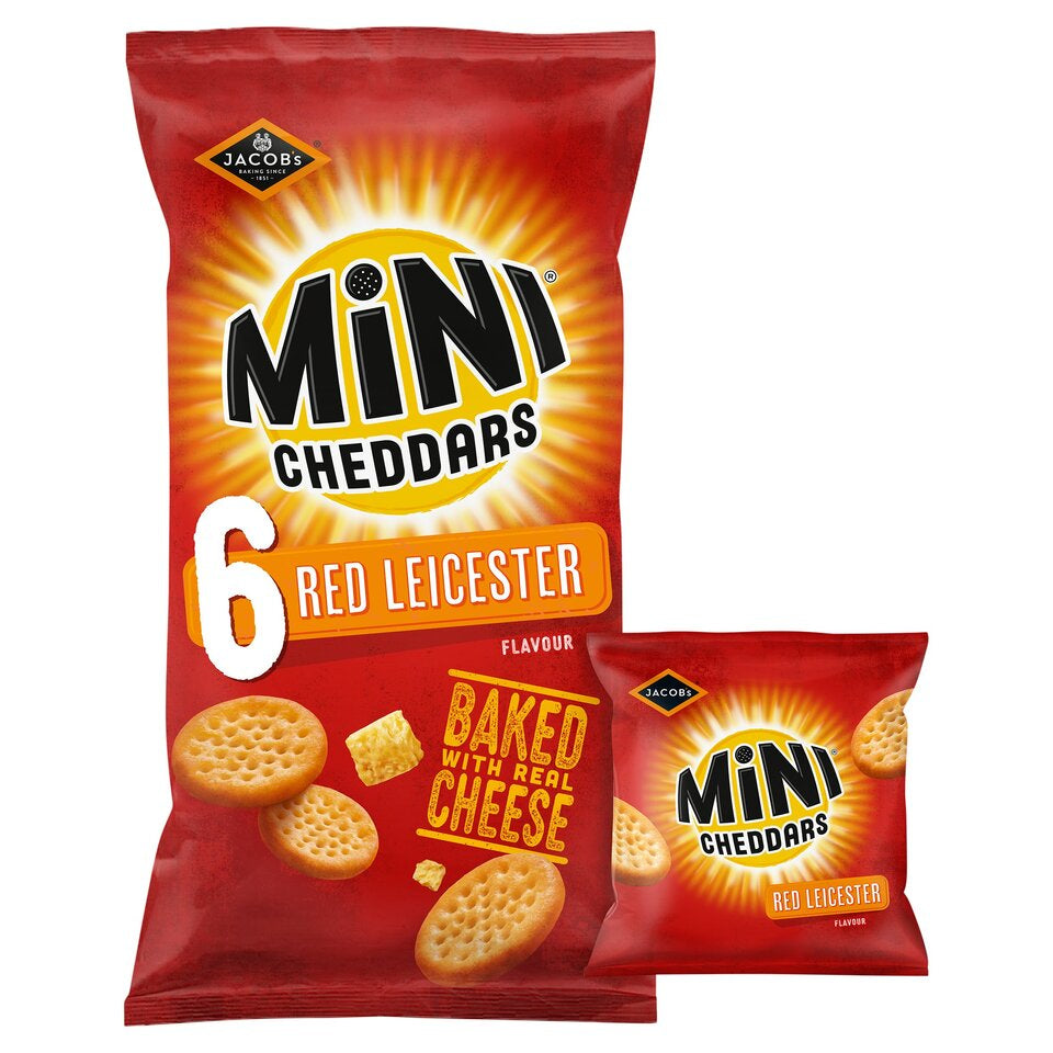 Jacob's Mini Cheddars Red Leicester 6 pack