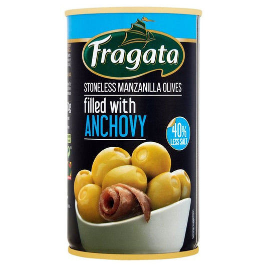 Fragata Olives Stuffed With Anchovy Reduced Salt 350g