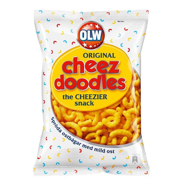 OLW Cheez Doodles - Cheesy Corn Snacks 160g