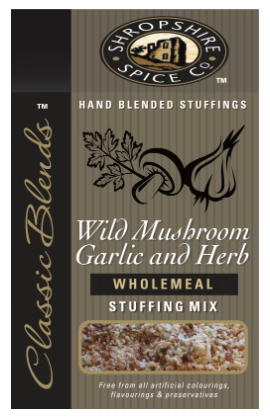 SHROPSHIRE SPICE CO. Wild Mushroom, Garlic & Herb Wholemeal Stuffing Mix 150g