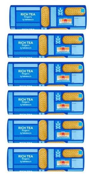 Sainsbury's Rich Tea Fingers, 250g - pack of 6
